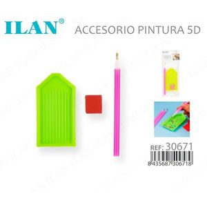Set di accessori per pittura 5D ILAN con vassoio per cera e penna per Diamond Art - Product Image 3