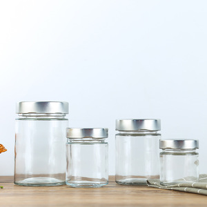 Pot vide unique en verre pour miel bocaux à confiture avec couvercles 150ml 200ml 250ml 500ml sauce chili miel emballage pot en verre - Product Image 1