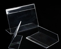 Support de signalisation transparent en PVC avec logo personnalisé, respectueux de l'environnement