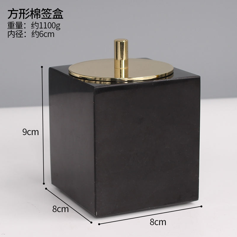 กล่องใส่สำลีก้านทรงสี่เหลี่ยม