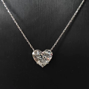 Collana di Lusso con Ciondolo in Oro Massiccio 18K e Moissanite Taglio a Cuore Grado <span class=keywords><strong>D</strong></span> - Product Image 5