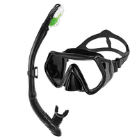 Masque de plongée et tuba pour adultes, verre trempé, lunettes de plongée professionnelles avec tube respiratoire pour la plongée en apnée