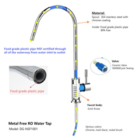 Robinet d'eau RO sans métal Robinet de filtre à eau potable par osmose inverse sans plomb Robinet RO standard sans espace d'air