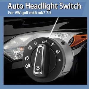 Sensor de Luz para Botón de Interruptor de Faros Automáticos para VW <span class=keywords><strong>Golf</strong></span> 4 Jetta Mk5 <span class=keywords><strong>Golf</strong></span> Mk7 Mk6 <span class=keywords><strong>Passat</strong></span> B5 B6 Polo 9N Beetle Tiguan 2 Interior - Product Image 1
