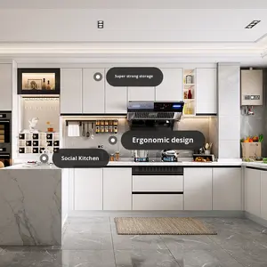 Sanpotova Melamine <b>Wood</b> Custom Luxury Modular Furniture Kitchen <b>Cabinets</b> - Product Image 3