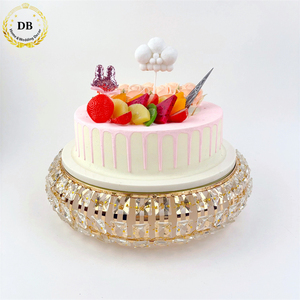 Décoration de mariage, grandes bases de 18 pouces pour gâteaux, support à dessert, ensemble de supports à gâteaux en cristal avec miroir - Product Image 1