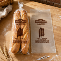Sacs à pain en plastique micro-perforés OPP transparents, personnalisés, pour boulangerie fraîche, pain de mie, pain au levain