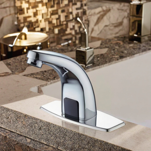 Grifo de Lavabo de Pared sin Contacto, Grifo Automático <span class=keywords><strong>con</strong></span> <span class=keywords><strong>Sensor</strong></span> de Latón, Grifo Manos Libres <span class=keywords><strong>con</strong></span> Válvula de Cerámica - Product Image 4
