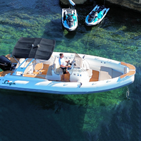 Bateau pneumatique Liya de 25 pieds, bateau à rames, bateau en fibre de verre, bateau de pêche