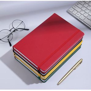 Carnet A5 personnalisable en cuir PU, pas cher, en gros, avec logo imprimé, reliure, sangle élastique, livre avec logo personnalisé - Product Image 1