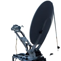 Antenne SNG montée sur véhicule à réflecteur unique de 1,5 m, polarisation linéaire bande Ku, pour communication par satellite, avec VSWR de 1,3