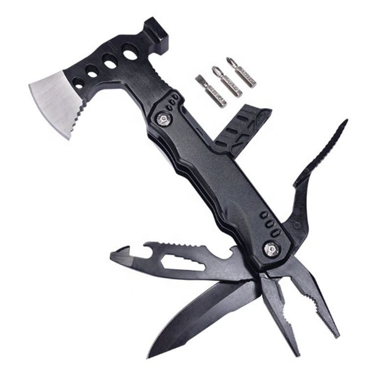 Ensemble marteau/hache multifonction - Kit d'outils de survie 17 en 1 + couteau/pince/tournevis/scie | Cool Mania