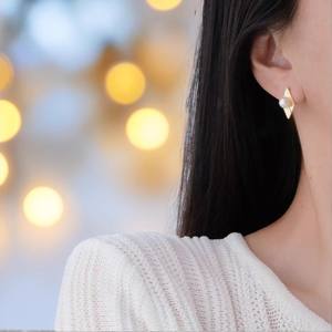 WENCHI 22530 Accessoires de perles DIY, plateau vide en argent S925 pour boucles d'oreilles, bijoux simples, crochet d'oreille, perles de 6-7 mm, modèle de boucles d'oreilles en perles 10866 - Product Image 1