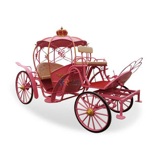 Chariot de cendrillon électrique OEM pour calèche de mariage en vente Chariots de luxe européens à citrouille et princesse tirés par des chevaux - Product Image 3