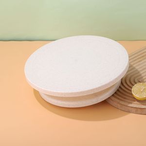 Plato giratorio redondo de plástico color paja de trigo para decoración de pasteles, soporte giratorio para herramientas de repostería - Product Image 3