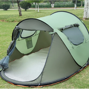 Carpa de Camping Familiar Grande de Doble Capa Impermeable para 3 Estaciones, Fácil de Instalar, Tipo Domo, con Vestíbulo - Product Image 1