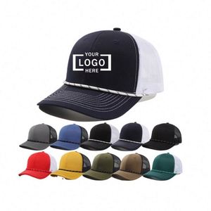 Gorra de malla promocional de 6 paneles con cierre a presión, gorra bordada con cierre a presión - Product Image 1