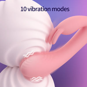 防水 Gスポット ラビットバイブレーター 10種のモード搭載 ダブルマッサージ クリトリス刺激 ディルド アナルバイブレーター 女性向けセックストイ - Product Image 3