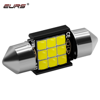 Ampoule de voiture EURS Canbus 9SMD LED Festoon 31mm 36mm 39mm 41mm Blanc 3030 Lampe de lecture de toit Lumières de jardin 12V 9W Remplacement
