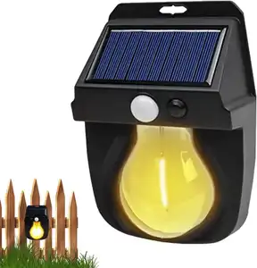 مصباح جديد يعمل بالطاقة الشمسية موفر للطاقة موديل 2024 للمنازل والحدائق بمستشعر حركة مصابيح LED مصابيح جدارية