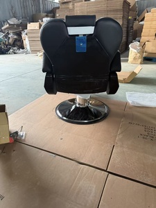 Modern Barber <b>Chair</b> Faux <b>Leather</b> <b>Reclining</b> Hydraulic Lift Adjustable Footrest Salon Furniture Commercial Use - Product Image 4