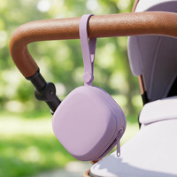 Étui de rangement pour sucette en silicone de qualité alimentaire, portable, anti-écrasement, étanche, lavable, avec cordon de transport