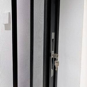 Porte invisible sans rail en alliage d'aluminium, moustiquaire en acier inoxydable, anti-insectes, anti-chats, anti-rats, avec serrure à bascule en maille diamantée - Product Image 4