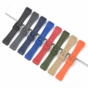 Correa de goma de 18mm para Casio A168 A158 159 F84 F91W Sport impermeable TPU hombres correa de reloj de repuesto Universal - Product Image 3