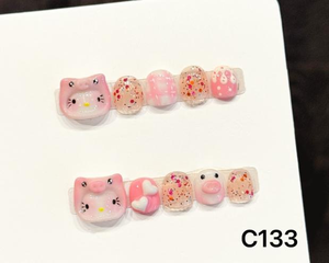<span class=keywords><strong>Uñas</strong></span> Acrílicas Postizas para Niñas, Cortas y Cuadradas, Desmontables, con Diseño <span class=keywords><strong>de</strong></span> Personajes <span class=keywords><strong>de</strong></span> <span class=keywords><strong>Sanrio</strong></span> en 3D - Product Image 5