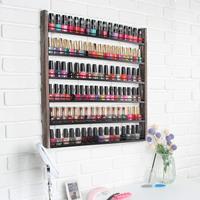 Présentoir mural 100 bouteilles Étagères à 6 niveaux Support de maquillage pour salon de manucure Chambre à coucher Robe avec utilisation de décoration intérieure