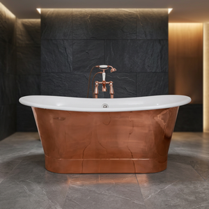 Bañera con diseño de patas de gato, accesorio de baño de lujo para villas, producto superventas, bañera independiente de cobre antiguo - Product Image 3