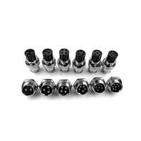 Connecteurs et prises circulaires d'aviation à 2/3/4/5/6/7/8/9/10 broches 12V 10A IP66 pour montage sur panneau automobile Série GX DXZP SC