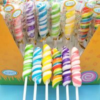 Sucette Spirale Rigide Artisanale Halal Casher aux Saveurs de Fruits Assortis et Colorés