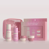 Kit de Voyage Minimaliste pour Soins de la Peau : Vaporisateur Hydratant, Pot à Crème Personnalisé, Bouteilles de Lotion Vides en Plastique, Cosmétiques