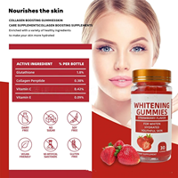 Gummies blanchissantes JH Factory, multiples vitamines, blanchiment de la peau, peau hydratée et jeune, complément de collagène pour la peau, les cheveux et les ongles