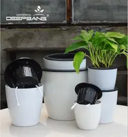 Günstiger Preis Kunden spezifische Größe Garten pflanzen behälter Kunststoff Kindergarten Töpfe Pflanzer Selbst bewässerender Topf für Indoor Outdoor