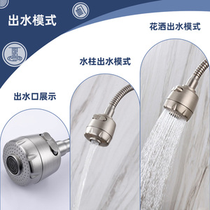 Jboyun Kitchen Faucet Stainless Steel Single Handle 360 Degree Rotate Deck Mounted Contemporary Style - Product Image 3