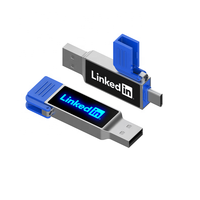 Nueva Memoria USB OTG, Directamente de Fábrica, Memoria Flash UTC246, Tipo-C Metálico con LED y Logotipo, Pendrive para Teléfono