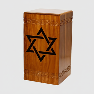 Urnas de cremación de madera modernas hechas a mano de estilo americano, urnas funerarias decorativas para hombres y mujeres - Product Image 1