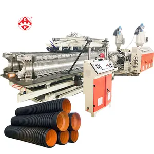 Hot Selling Plastic Pe Pp Pvc Enkele Dubbele Wand Ribbelbuis Productielijn Afvoerleiding Making Machine Fabrikant