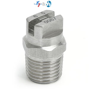 Boquilla de pulverización de ventilador plano HU de Metal BSPT de 1/4 ", boquilla de eliminación de polvo de limpieza de fábrica Industrial de 0-110 grados, lavado personalizado - Product Image 1