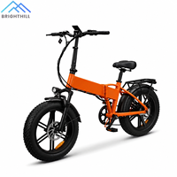 Vélo Électrique Pliant Mini 20 Pouces à Pneus Larges, Moteur Brushless 500W, Batterie Lithium, Acier Carbone, Vitesse 30KM/H, Freins Avant et Arrière – Offre Spéciale