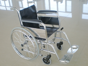 Sedia a Rotelle Pieghevole Cromata Portatile per Facile Trasporto e Utilizzo - Product Image 5