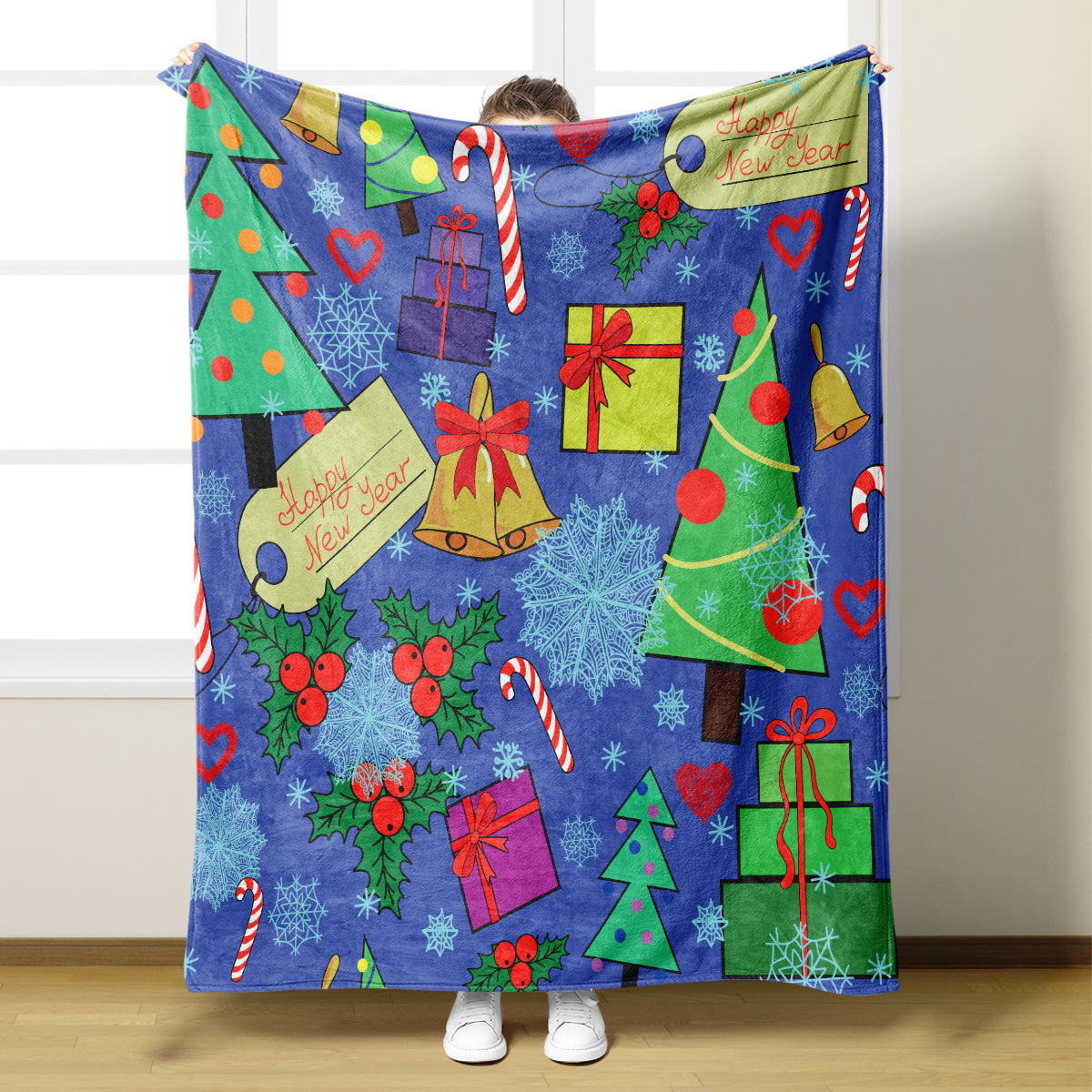 Custom Print Full Size Fleece Bed Blanket #S8077