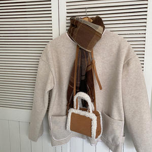Sac à main en fourrure de daim marron, petit sac à bandoulière en peluche pour femmes, avec boucle magnétique, sangle simple, hiver 2021 - Product Image 3