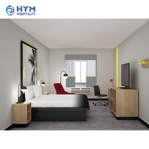Ensemble de meubles de chambre à coucher en bois moderne <span class=keywords><strong>Hyman</strong></span> Super 8 Wyndham Hotel, design robuste pour les chambres d'hôtel - Product Image 2