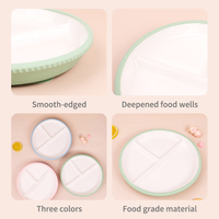 Nouveau design Assiette à manger pour enfants en céramique sans BPA Cadeaux de bienvenue Matériau en porcelaine de dessin animé coloré Non toxique