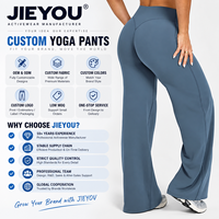 Pantalon de yoga personnalisé pour femme, taille haute, coupe bootcut, effet push-up, doux, extensible, durable, respectueux de la peau, leggings évasés, vêtements de sport