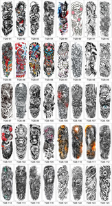 Grand autocollant <span class=keywords><strong>de</strong></span> <span class=keywords><strong>tatouage</strong></span> temporaire imperméable et écologique pour bras, motif rose blanche et <span class=keywords><strong>lotus</strong></span>, pour femmes, hommes et filles, art corporel floral complet - Product Image 4