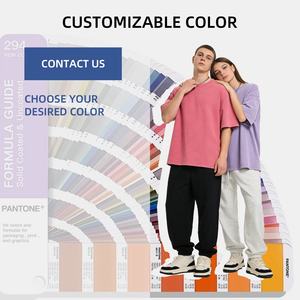 <span class=keywords><strong>Ropa</strong></span> de Verano para Hombre, Estilo Holgado, Liso, Moderno, para Parejas, Camisetas de Algodón, <span class=keywords><strong>Ropa</strong></span> Personalizada, Sudadera con Efecto Ácido - Product Image 3